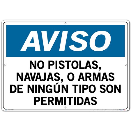 Vestil Polystyrene Sign, 14-1/2" Height, 20-1/2" Width, Polystyrene, Rectangle, Spanish SI-N-41-E-PS-040-S